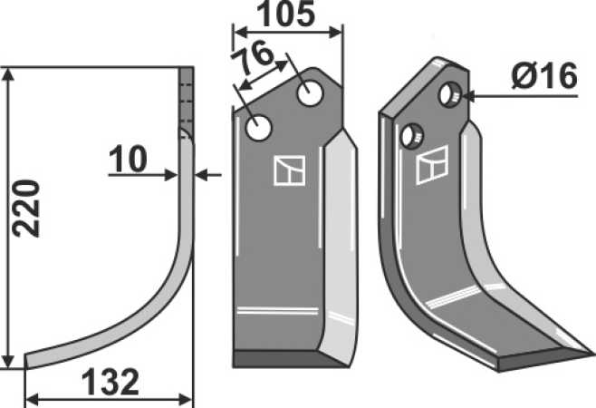 Fräsmesser 220x105mm, links